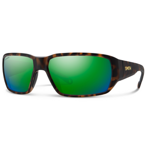 Smith Hookset Matte Tortoise ChromaPop Glass Polarized Green Mirror Lens Sunglasses