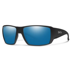 Smith Guides Choice XL Matte Black ChromaPop Glass Polarized Blue Mirror Sunglasses