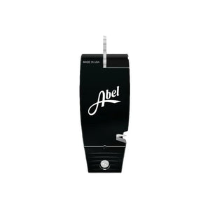 Abel nipper in black with Abel script logo, front view