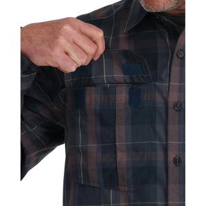 Simms M's ColdWeather Shirt Gunmetal Logan Plaid