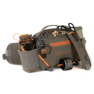 Fishpond Elkhorn Lumbar Pack in Pebble, front view