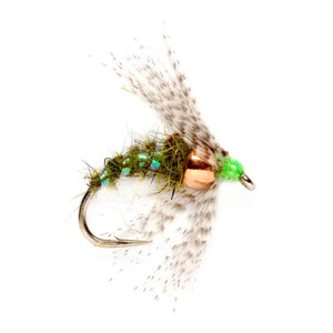 Fulling Mill Holy Grail Olive, bead head nymph