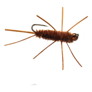 Fulling Mill Jiggy Pat's Brown, stonefly jig nymph with rubber legs