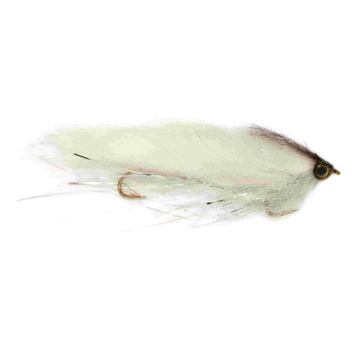 Fulling Mill Snake Bait Articulated Streamer White, articulated streamer