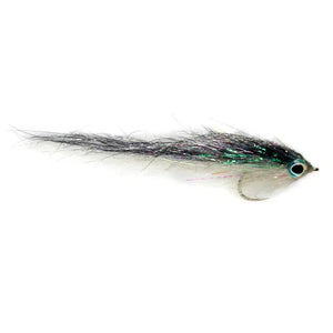 Fulling Mill Whalley's Prison Bride Gray, translucent saltwater baitfish fly