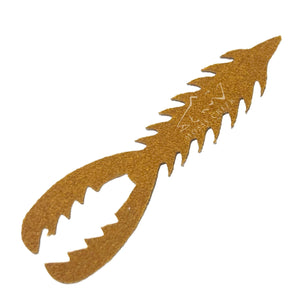 Mossy Creek MC Boss Hogg Crawl Tail in light brown, single crawl tail with pincers and ribbed legs on white