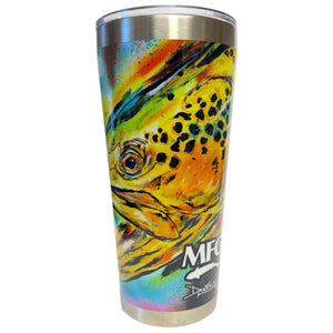 MFC 20 oz Chalice Danforth's Brown Trout, insulated tumbler