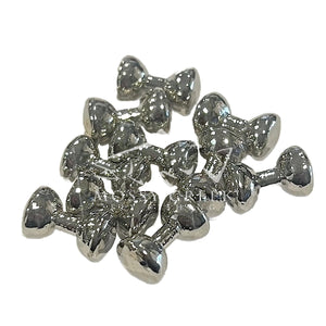 Nickel Plated Lead Dumbbell Eyes, nickel-plated lead