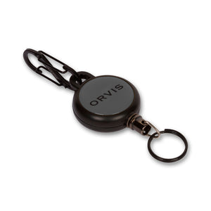 Orvis Flow Zinger retractor with carabiner clip and split ring