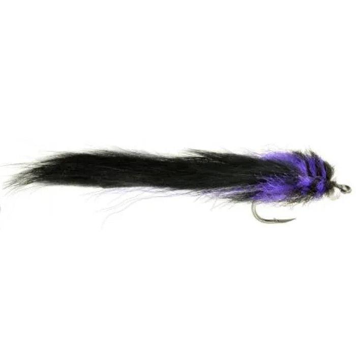 Rabbit Strip Tarpon Toad Black and Purple, tarpon fly by North Country Flies