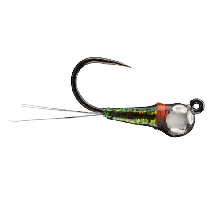 Rain Drop Perdigon Silver Bead Black