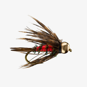 RIO Bloody Mary nymph with red floss and peacock body