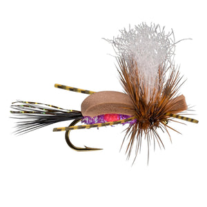 RIO Dry Humper Royal Purple, foam humpy with split poly wing