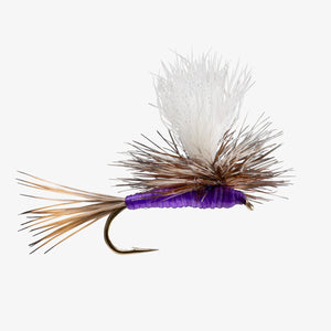 RIO Parachute Dry Fly Purple, mayfly dry fly with parachute hackle and post