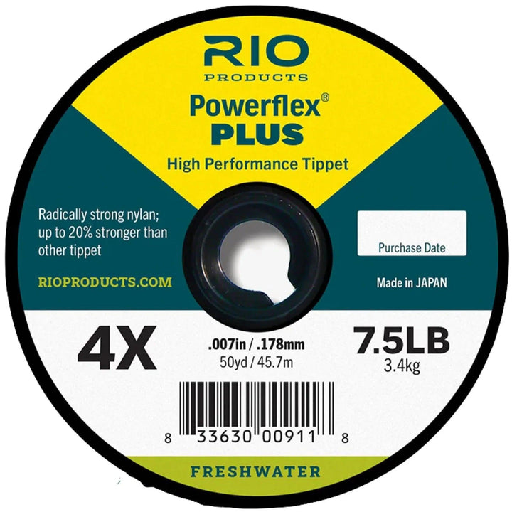 RIO Powerflex Plus tippet spool, 4X label