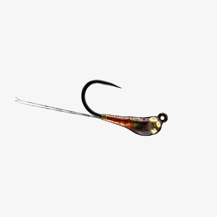 RIO Rain Drop Perdigon Gold Bead Rusty, perdigon nymph with tungsten bead