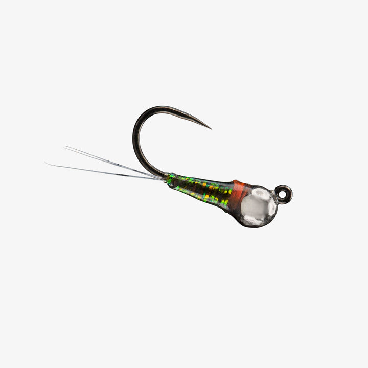 RIO Rain Drop Perdigon Silver Bead Black, perdigon nymph with tungsten bead