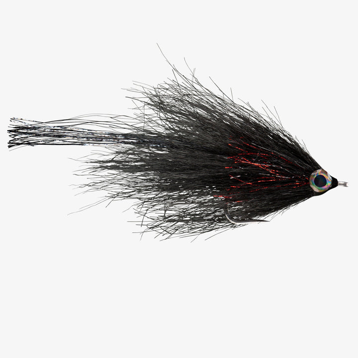 RIO Rio's Flashdance Black, flashy baitfish streamer with tungsten cone