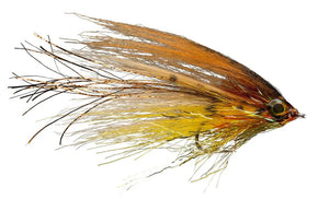 RIO Rio's Flashdance Brown, flashy baitfish streamer with tungsten cone