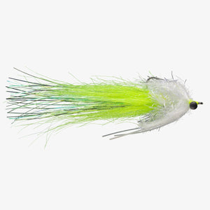 RIO Rio's Hopedale Crab Chartreuse, crab fly with heavy lead eyes