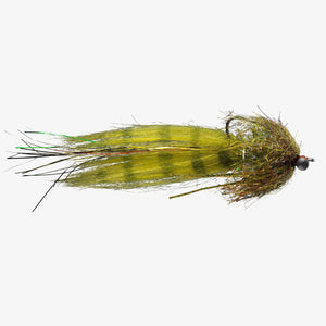 RIO Rio's Hopedale Crab Olive, crab fly with heavy lead eyes