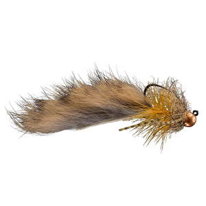 RIO Rio's Rubber Leg Soccer Mom Ginger, micro leech with bead, rubber legs and jig hook
