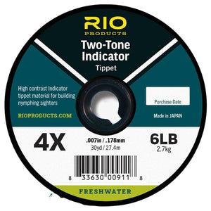 RIO Two Tone tippet spool in black and white