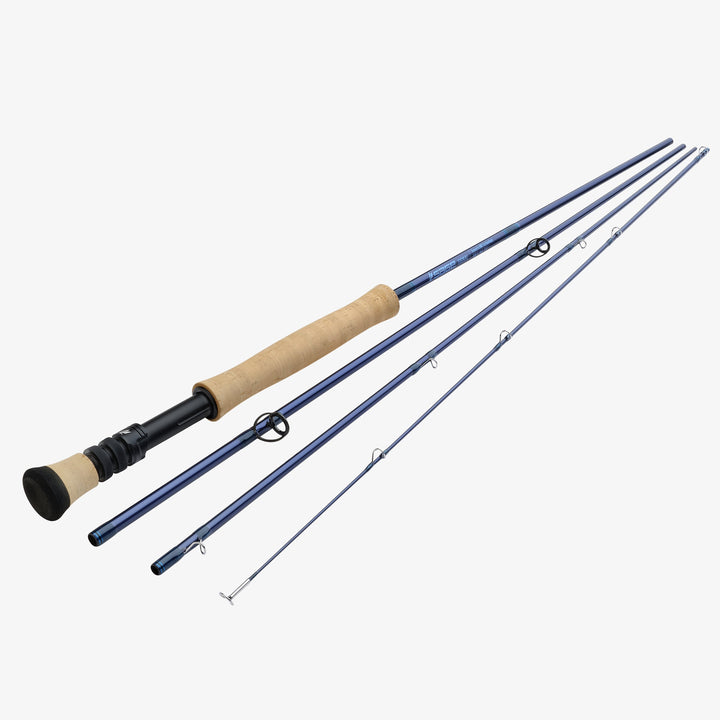 Sage Signal 890-4 saltwater fly rod laid out in four sections