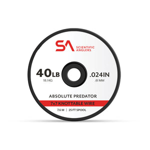 Scientific Anglers Absolute Predator 7x7 Knottable Wire spool, 40 lb, 25 ft
