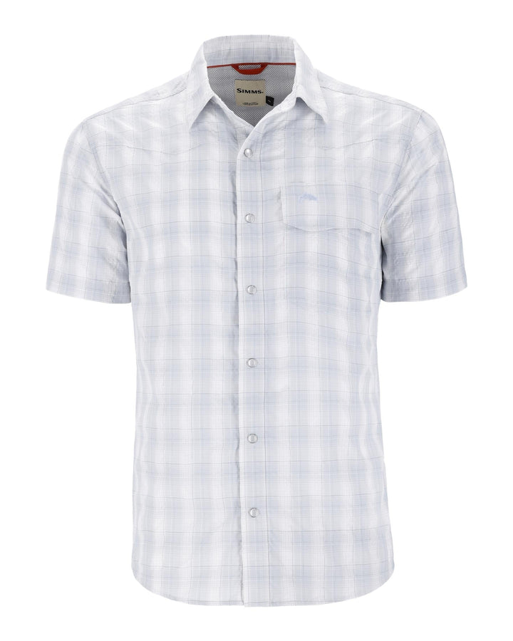 Simms Big Sky SS Shirt in White Bimini, front view