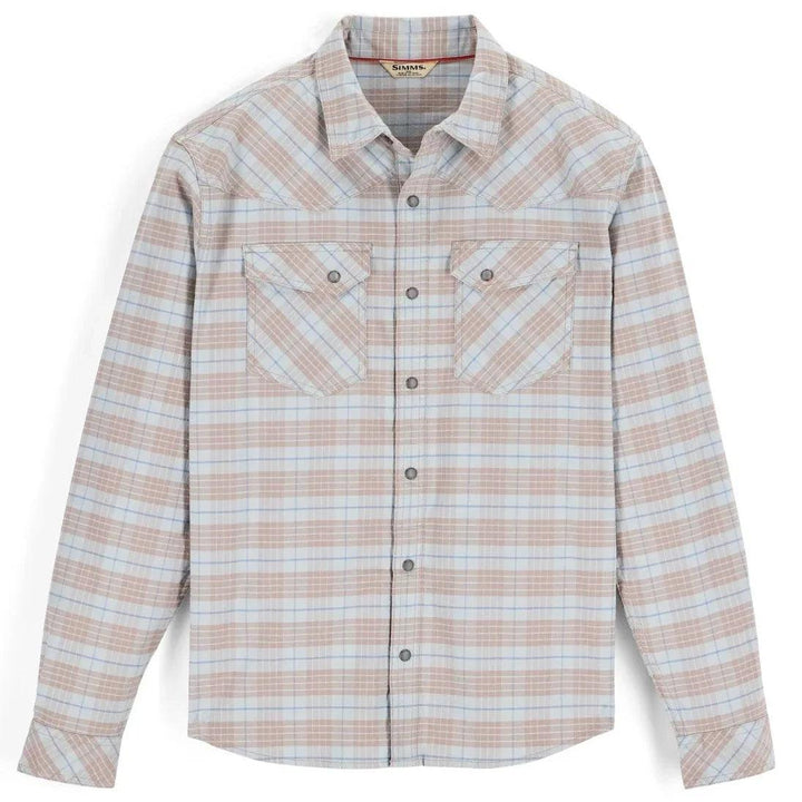 Simms Brackett Flannel in Drummond Plaid Sterling, front view