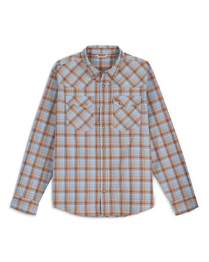 Simms Brackett LS Shirt in Steel Blue, front view