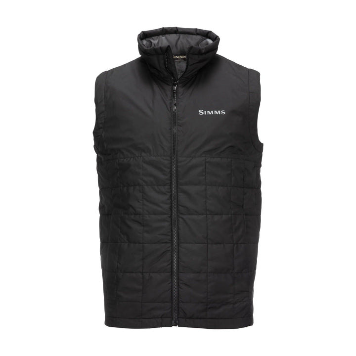 Simms Fall Run Insulated Vest in black, front view