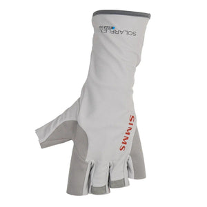 Simms SolarFlex Guide Glove in Overcast, back of hand