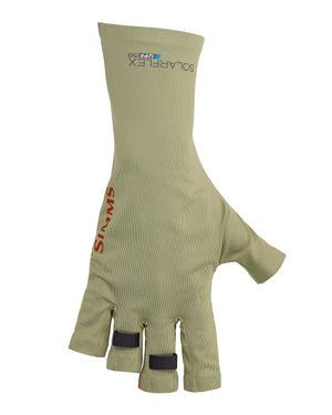 Simms SolarFlex SunGlove in Pale Pine, back of hand
