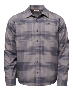 Simms Tailout Flannel Shirt in Louie Plaid Tahitian Pearl, front view