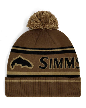 Simms Tip-Up Pom Beanie in Jasper, with pom