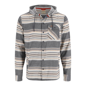 Simms Santee Flannel Hoody Black Slate
