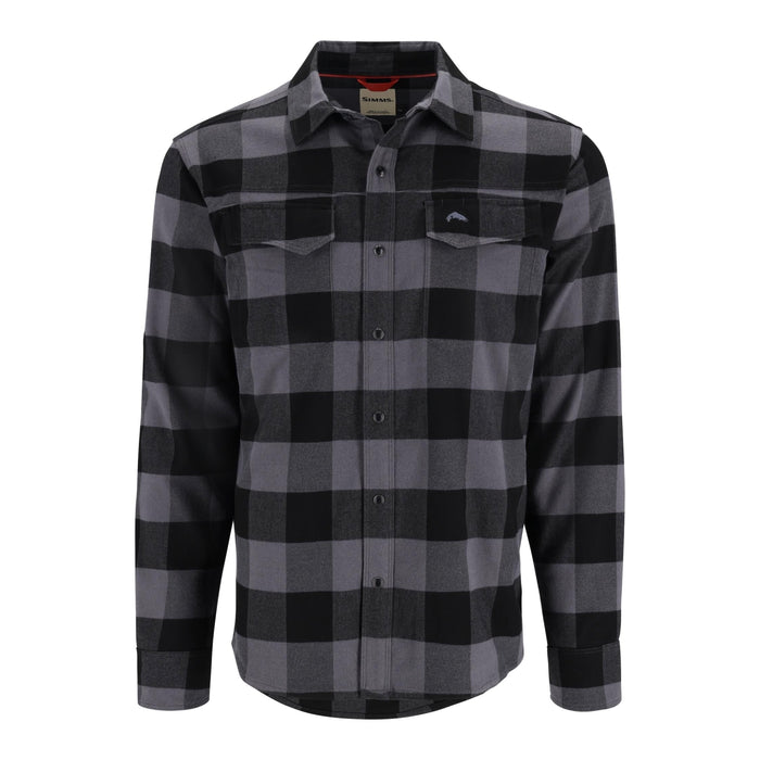 Simms M's Gallatin Flannel Slate Buffalo Plaid