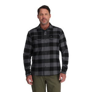 Simms M's Gallatin Flannel Slate Buffalo Plaid