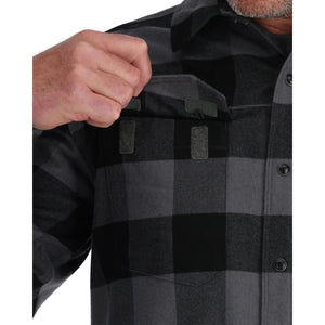 Simms M's Gallatin Flannel Slate Buffalo Plaid