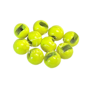 Slotted Tungsten Beads Fl Chartreuse