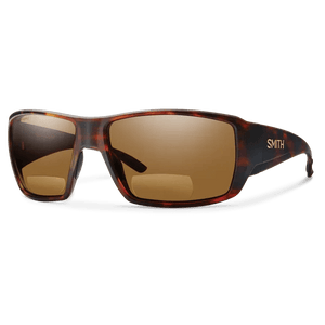 Smith Guide's Choice Bifocal sunglasses, Matte Havana frame, Polarized Brown lens, three-quarter view