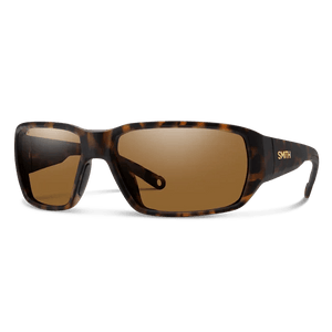 Smith Hookset sunglasses, Matte Tortoise frame, ChromaPop Polarized Brown lens, three-quarter view