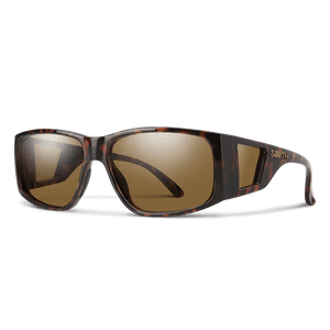 Smith Monroe Peak sunglasses, Tortoise frame, ChromaPop Polarized Brown lens, three-quarter view