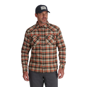 Simms Santee Flannel Stone Shadow Box Plaid