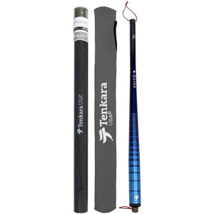 Tenkara USA Ukiyo tenkara rod collapsed with gray rod sock and rod tube