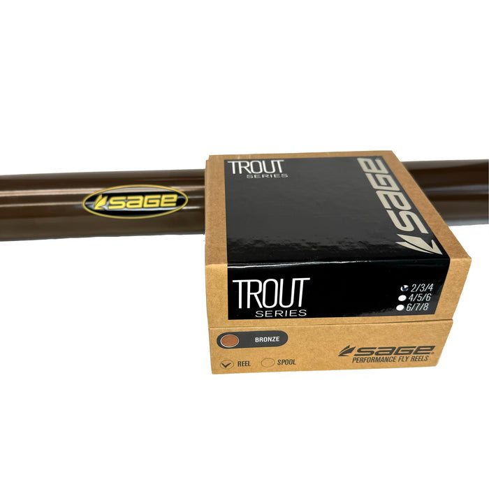 USED Sage Trout LL 7'9" 3wt Fly Rod w/ Sage Trout 2/3/4 Bronze Reel