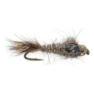 Umpqua Bead Head Hare's Ear Natural nymph with gold bead and hare's ear body