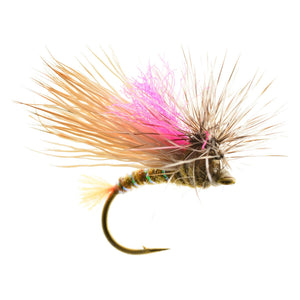 Umpqua Front End Loader Tan dry fly with stacked hackle and caddis wing